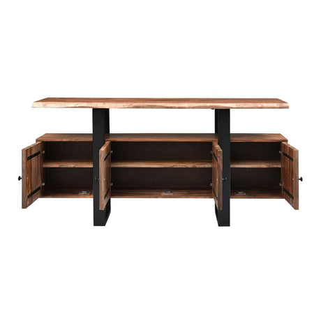 Miles 63" Live Edge Top Media Cabinet in Brownstone by Home Trends & Design at Eve Furniture