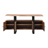Miles 63" Live Edge Top Media Cabinet in Brownstone by Home Trends & Design at Eve Furniture