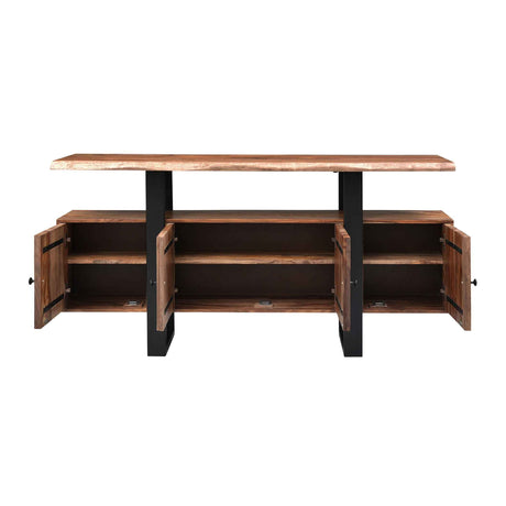 Miles 63" Live Edge Top Media Cabinet in Brownstone by Home Trends & Design at Eve Furniture