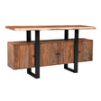 Miles 63" Live Edge Top Media Cabinet in Brownstone by Home Trends & Design at Eve Furniture