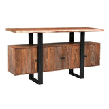 Miles 63" Live Edge Top Media Cabinet in Brownstone by Home Trends & Design at Eve Furniture
