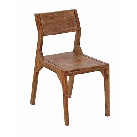 Miles Arlo Wood Dining Chair with Slanted Back in Brownstone, Set of 2 by Home Trends & Design at Eve Furniture