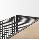 Miles Black Metal w/ Light Wood Nesting Coffee Table by Mercana at Eve Furniture