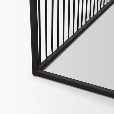 Miles Black Metal w/ Light Wood Nesting Coffee Table by Mercana at Eve Furniture
