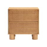 Miles Natural Wood 2-Drawer Nightstand by TOV Furniture at Eve Furniture