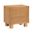 Miles Natural Wood 2-Drawer Nightstand by TOV Furniture at Eve Furniture