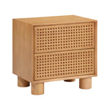 Miles Natural Wood 2-Drawer Nightstand by TOV Furniture at Eve Furniture