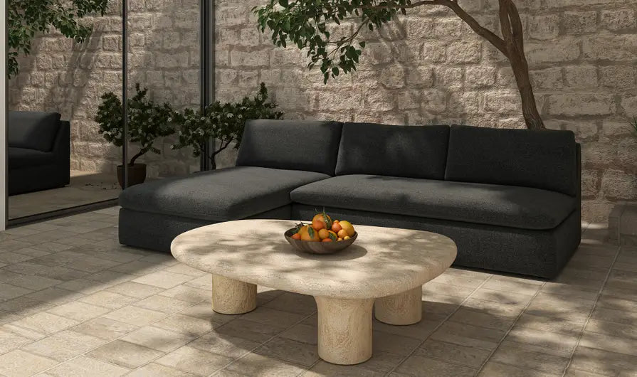 Miles Outdoor Modular 2 Piece Speckled Charcoal by Moe's Home at Eve Furniture