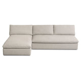 Miles Outdoor Modular 2 Piece Speckled Light Grey by Moe's Home at Eve Furniture