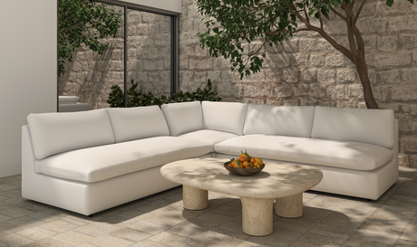 Miles Outdoor Modular 3 Piece White by Moe's Home at Eve Furniture
