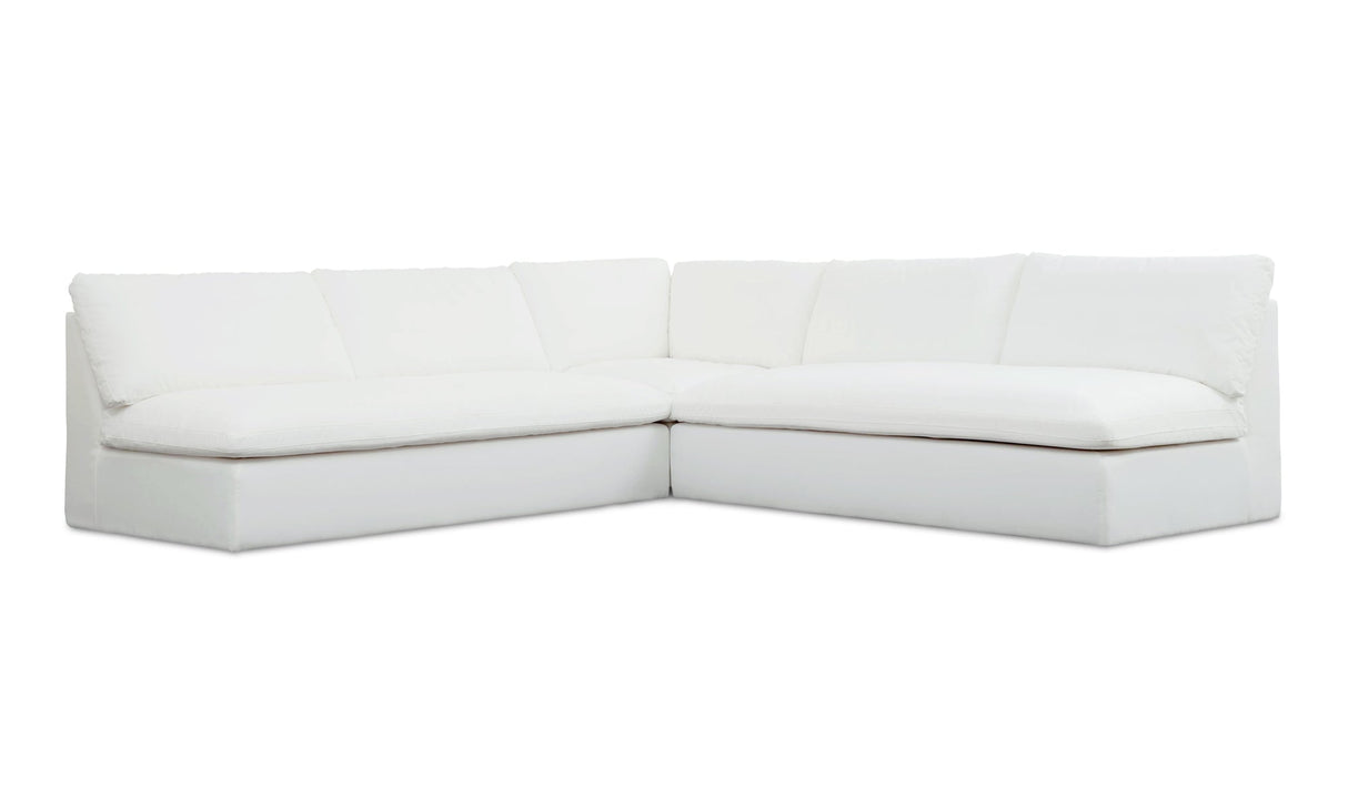 Miles Outdoor Modular 3 Piece White by Moe's Home at Eve Furniture