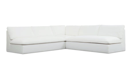 Miles Outdoor Modular 3 Piece White by Moe's Home at Eve Furniture