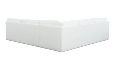 Miles Outdoor Modular 3 Piece White by Moe's Home at Eve Furniture