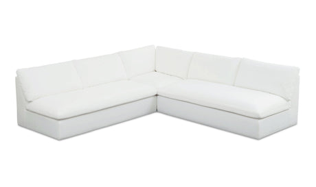 Miles Outdoor Modular 3 Piece White by Moe's Home at Eve Furniture