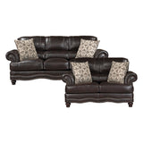 Milford Brown 2-Piece Living Room Set by Homelegance at Eve Furniture