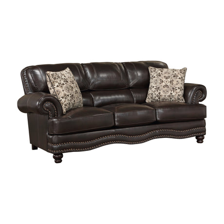 Milford Brown 2-Piece Living Room Set by Homelegance at Eve Furniture