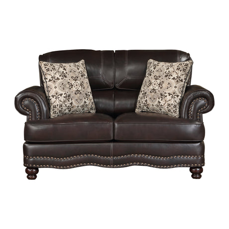 Milford Brown 2-Piece Living Room Set by Homelegance at Eve Furniture
