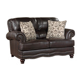 Milford Brown 2-Piece Living Room Set by Homelegance at Eve Furniture