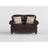 Milford Brown Loveseat by Homelegance at Eve Furniture