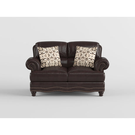 Milford Brown Loveseat by Homelegance at Eve Furniture