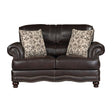 Milford Brown Loveseat by Homelegance at Eve Furniture
