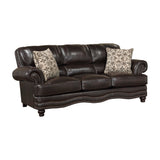 Milford Brown Sofa by Homelegance at Eve Furniture