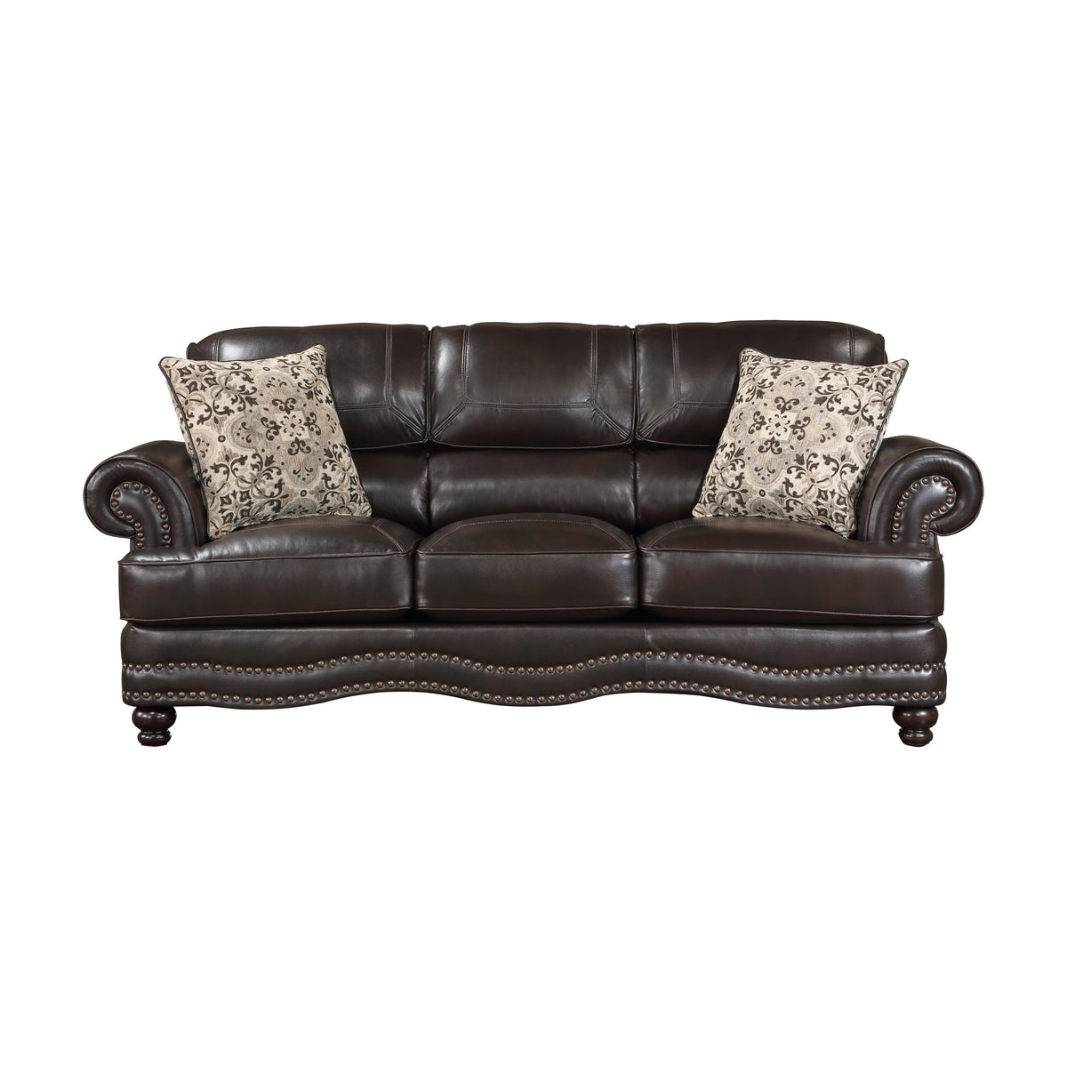 Milford Brown Sofa by Homelegance at Eve Furniture
