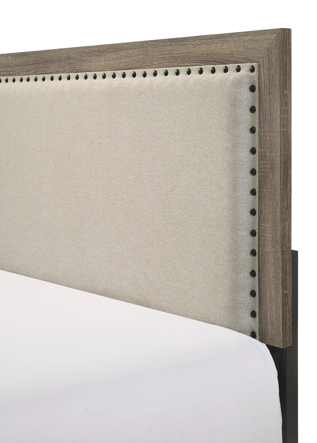 Mille Brownish Gray Full Upholstered Bed by Crown Mark at Eve Furniture