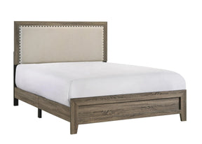 Mille Brownish Gray Full Upholstered Bed by Crown Mark at Eve Furniture