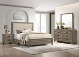 Mille Brownish Gray Upholstered Bedroom Set by Crown Mark at Eve Furniture