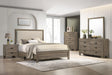 Mille Brownish Gray Upholstered Bedroom Set by Crown Mark at Eve Furniture