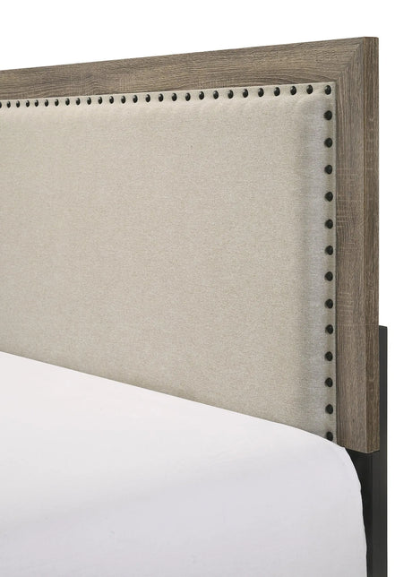 Mille Brownish Gray Upholstered Youth Bedroom Set by Crown Mark at Eve Furniture