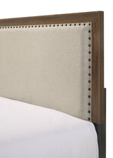Mille Cherry Brown Twin Upholstered Bed by Crown Mark at Eve Furniture