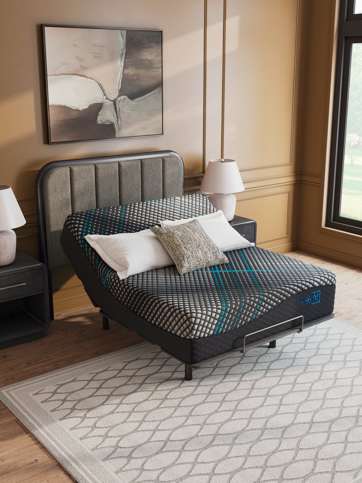 Millennium 2.0 Hybrid 14 Inch Black King Mattress by Ashley at Eve Furniture