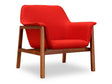 Miller Accent Chair in Burnt Orange and Walnut by Manhattan Comfort at Eve Furniture