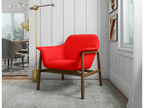 Miller Accent Chair in Burnt Orange and Walnut (set of 2) by Manhattan Comfort at Eve Furniture