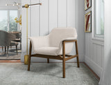 Miller Accent Chair in Cream and Walnut by Manhattan Comfort at Eve Furniture