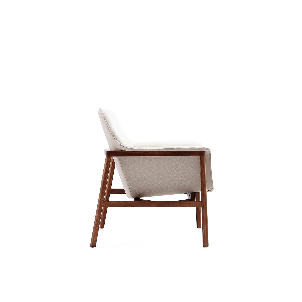 Miller Accent Chair in Cream and Walnut by Manhattan Comfort at Eve Furniture