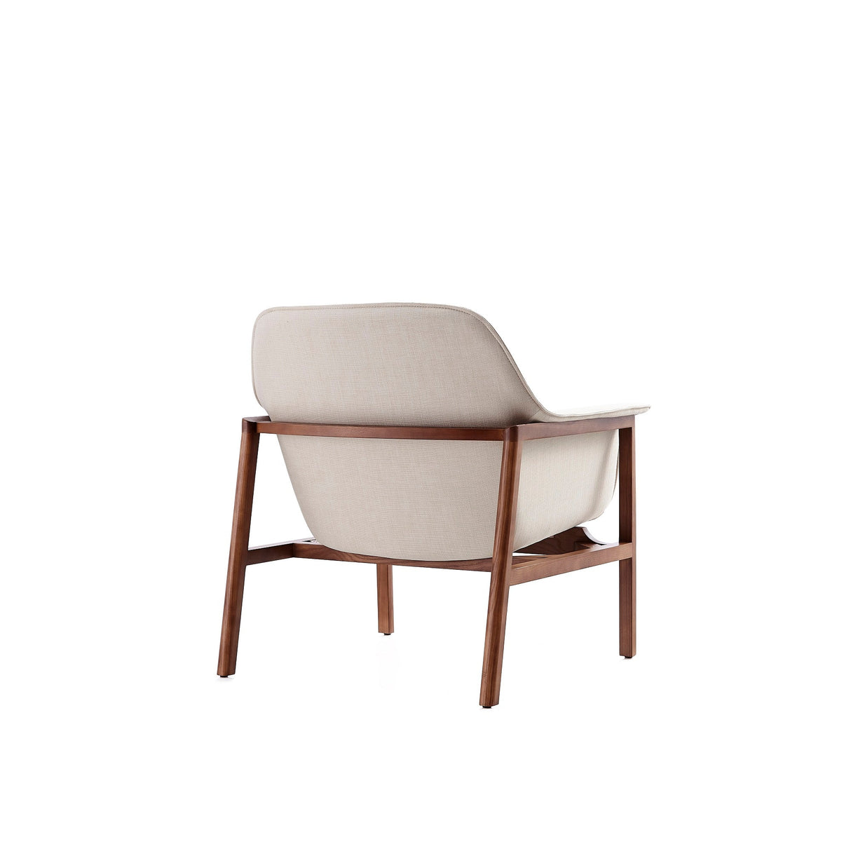 Miller Accent Chair in Cream and Walnut by Manhattan Comfort at Eve Furniture
