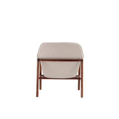 Miller Accent Chair in Cream and Walnut by Manhattan Comfort at Eve Furniture