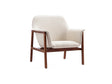 Miller Accent Chair in Cream and Walnut by Manhattan Comfort at Eve Furniture
