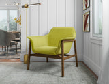 Miller Accent Chair in Green and Walnut by Manhattan Comfort at Eve Furniture