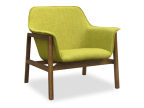 Miller Accent Chair in Green and Walnut by Manhattan Comfort at Eve Furniture