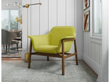 Miller Accent Chair in Green and Walnut (set of 2) by Manhattan Comfort at Eve Furniture