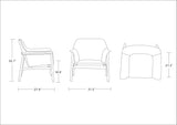 Miller Accent Chair in Grey and Walnut by Manhattan Comfort at Eve Furniture