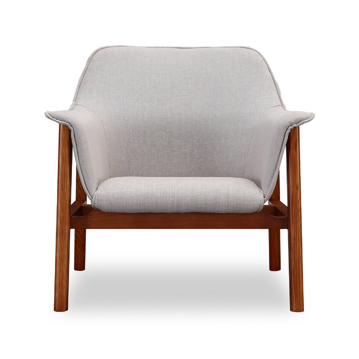 Miller Accent Chair in Grey and Walnut by Manhattan Comfort at Eve Furniture