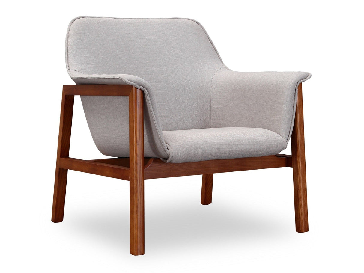 Miller Accent Chair in Grey and Walnut by Manhattan Comfort at Eve Furniture