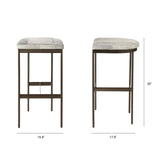 Millie 16.75 X 17.75 X 30 Hair-on-hide Seat W/ Gold Frame Bar Stool by Mercana at Eve Furniture