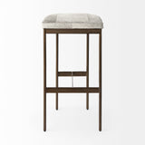 Millie 16.75 X 17.75 X 30 Hair-on-hide Seat W/ Gold Frame Bar Stool by Mercana at Eve Furniture