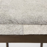 Millie 16.75 X 17.75 X 30 Hair-on-hide Seat W/ Gold Frame Bar Stool by Mercana at Eve Furniture